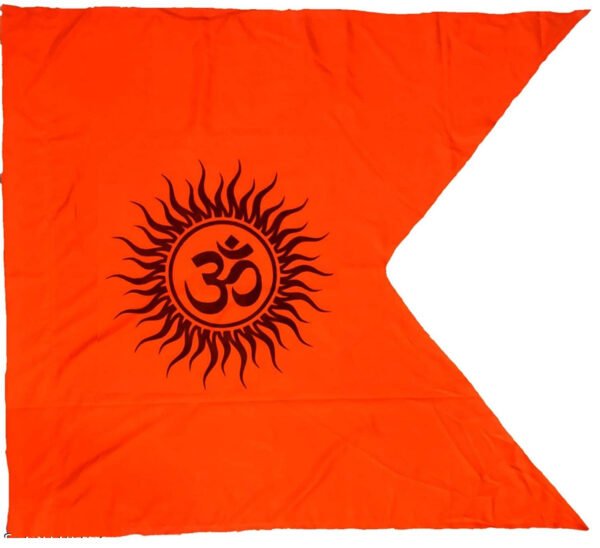 Om Surya print bhagva flag poveria